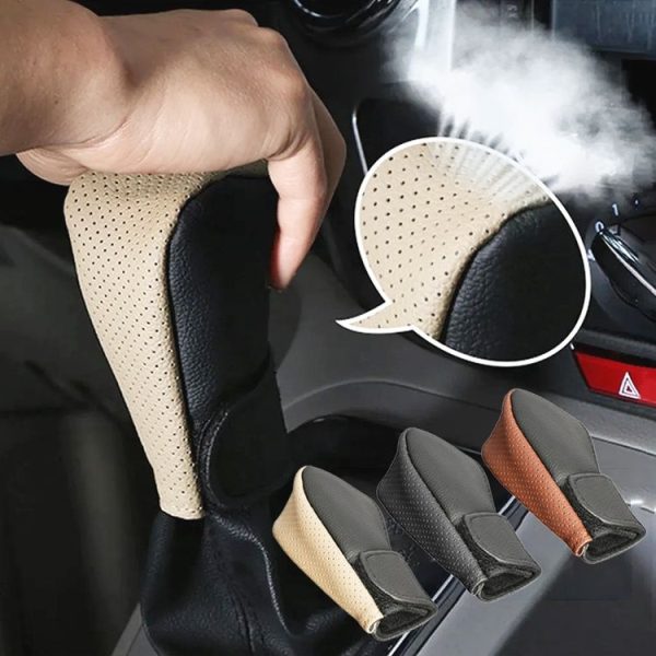 Universal Car PU Leather Gear Shift Knob Protective Cover (Black) - Image 2