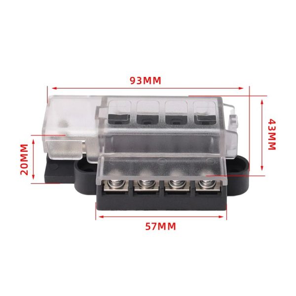 4 Way Fuse Block with Fuses and Terminals - Image 3