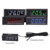 3 in 1 DC5-50V Car High-precision Electronic LED Luminous Clock + Thermometer + Voltmeter (Red) - Image 2
