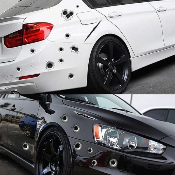 Car PVC Self-adhesive Bullet Hole Scratch Personalized Stickers - Image 5