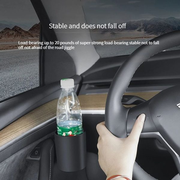 Tesla Model Y / 3 2pcs / Set Car Door Main Driver & Co-pilot Water Cup Storage Holder - Image 6