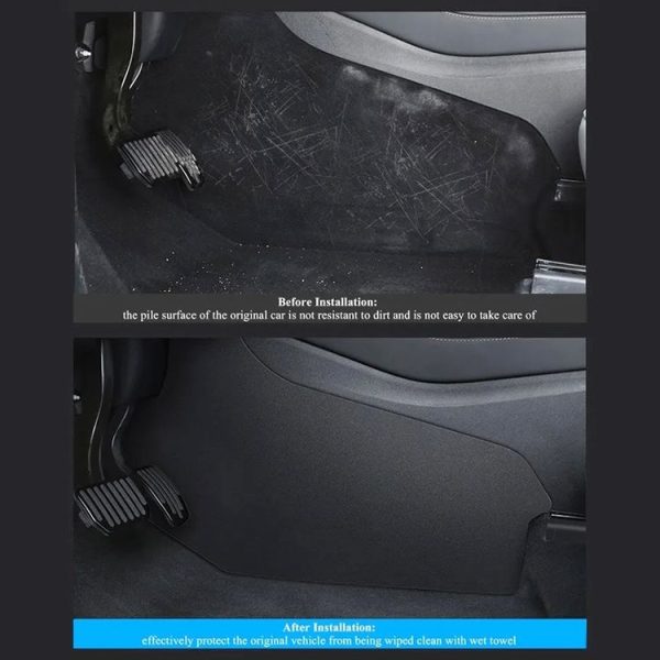 Tesla Model Y 2pcs / Set Car Center Console Inside Leather Anti-kick Pad - Image 8