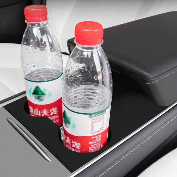 Tesla Model 3 / Y Car Center Console Water Cup Holder All-inclusive Protective Pad (Black) - Image 7