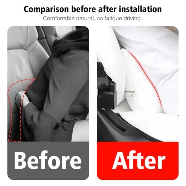 Tesla Model 3 / Y Car Seat Lumbar Support Pillow (Black) - Image 4