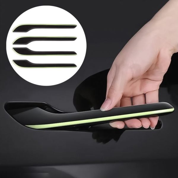 Tesla Model 3 / Y 4pcs / Set Car Door Handle Luminous Decorative Sticker