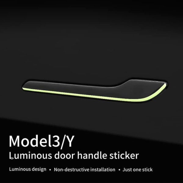 Tesla Model 3 / Y 4pcs / Set Car Door Handle Luminous Decorative Sticker - Image 7