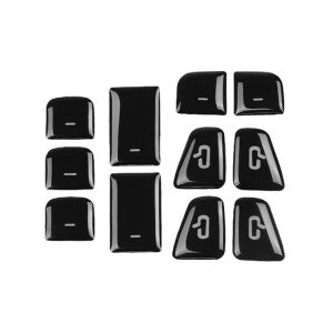 Tesla Model 3 / Y 11pcs / Set Car Window Lift Button PU Adhesive Decorative Sticker