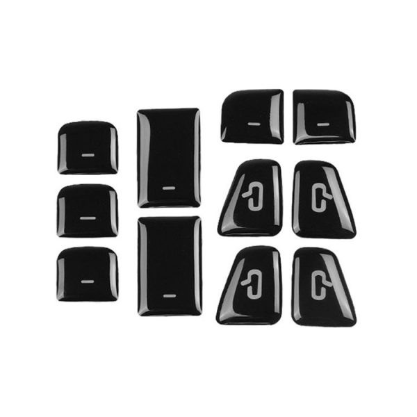 Tesla Model 3 / Y 11pcs / Set Car Window Lift Button PU Adhesive Decorative Sticker