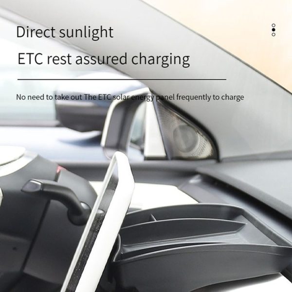 Tesla Model Y / 3 Car Tissue Box Central Control Screen Hidden ETC Storage Box (Black) - Image 3