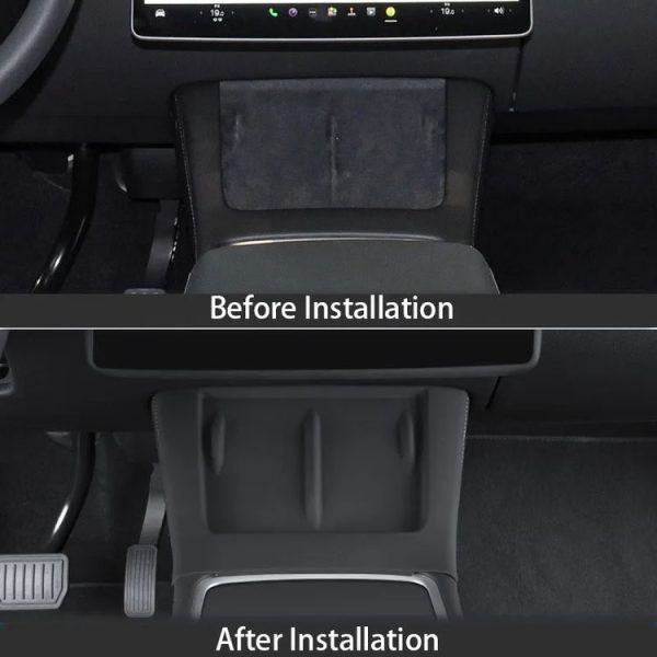 Tesla Model 3 / Y Car Center Console Phone Wireless Charging Silicone Anti-slip Mat (White) - Image 6
