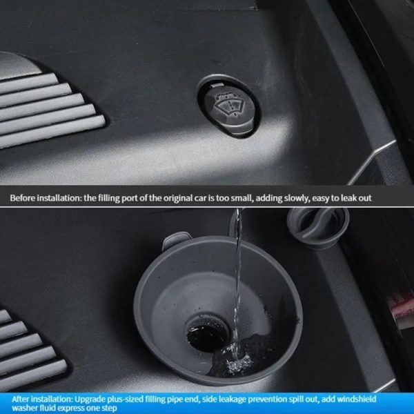 Tesla Model 3 / Y Car Hood Wiper Water Protection Funnel Glass Water Filling Port Funnel - Image 7