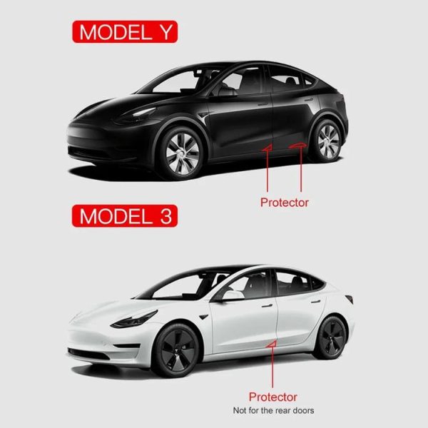 Tesla Model 3 / Y 4pcs / Set Car Front & Rear Door Corner Anti-collision Strips - Image 9