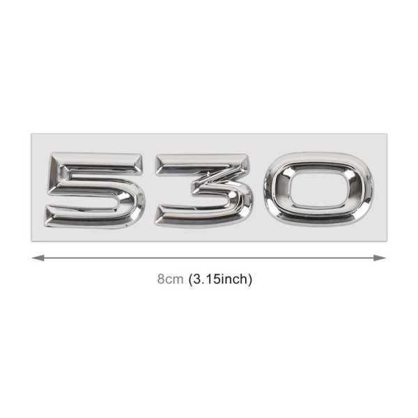 Car Number 530 Metal Personalized Decorative Stickers, Size: 8 x 2.5 x 0.5cm - Image 3