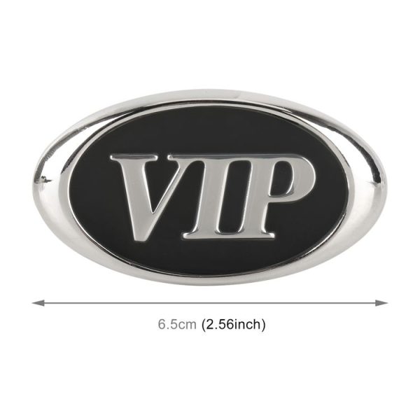 Car Oval Style VIP Metal Personalized Decorative Stickers, Size: 6.5 x 3.5 x 0.5cm - Image 4