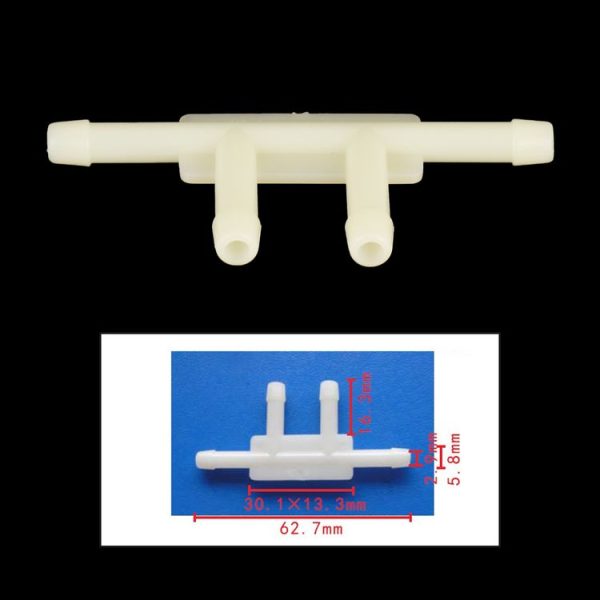 10pcs / Bag Car Dual T Type Wiper Spray Nozzle Water Pipe Connection Tube - Image 4