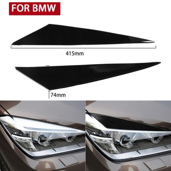Pair Car Lamp Eyebrow Soft Decorative Sticker for BMW X1 E842 2009-2014 (Black) - Image 5