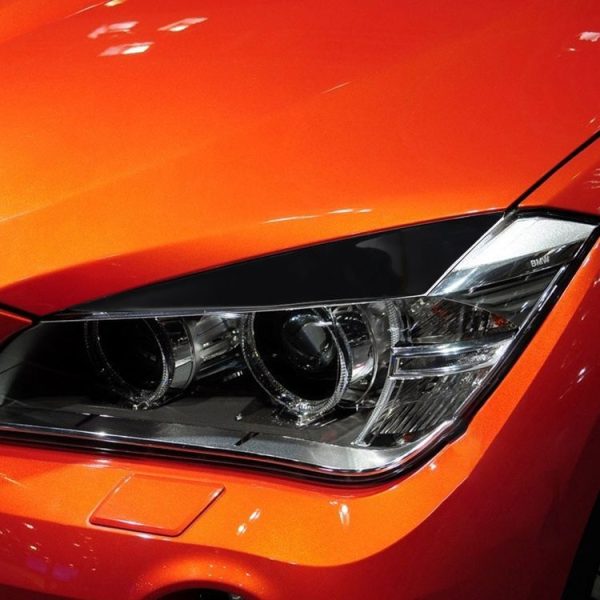 Pair Car Lamp Eyebrow Soft Decorative Sticker for BMW X1 E842 2009-2014 (Black) - Image 7