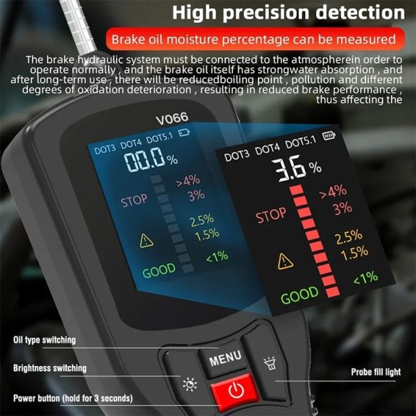 V066 Car Brake Fluid Detection Pen Moisture Tester - Image 6