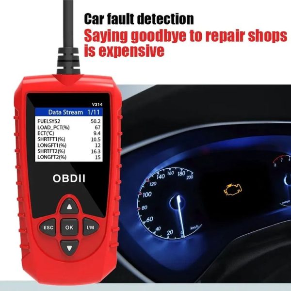 V314 Car OBD Diagnostic Instrument Fault Clear Code Reader - Image 4