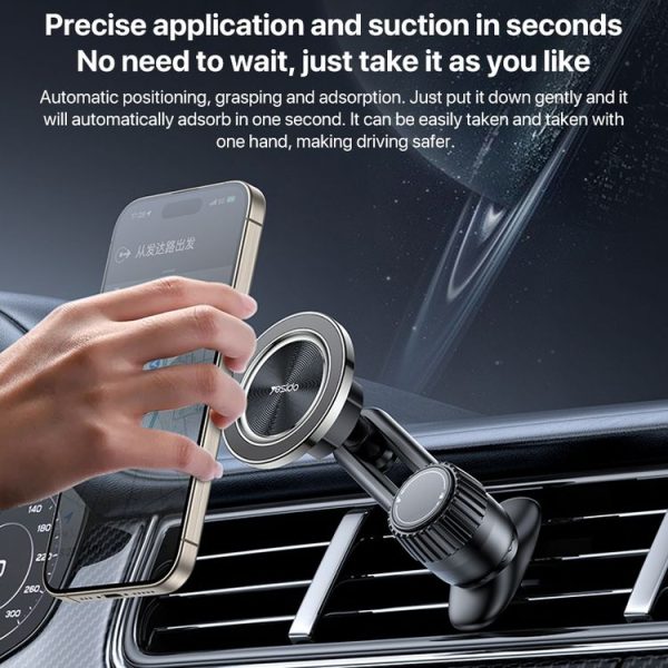 Yesido C168 MagSafe Magnetic Car Air Vent Phone Holder - Image 5