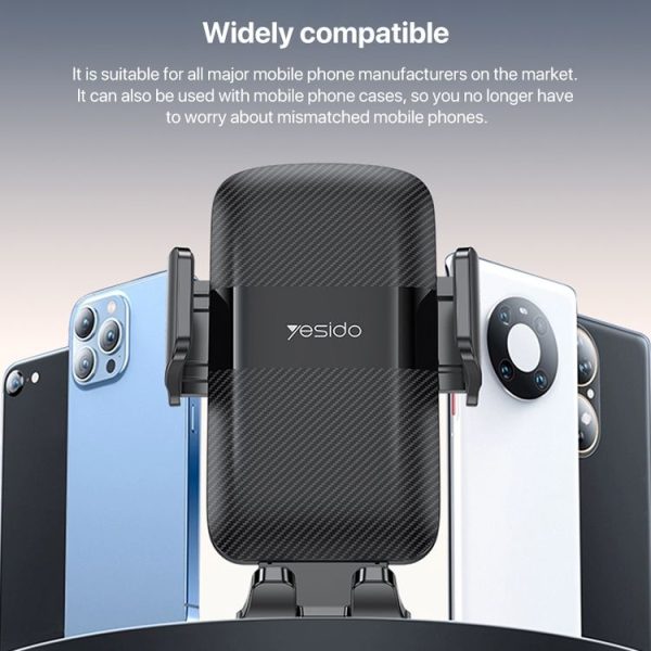 Yesido C175 Mini Suction Cup Type Mechanical Phone Clip Car Holder - Image 10