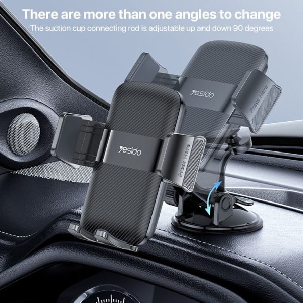 Yesido C175 Mini Suction Cup Type Mechanical Phone Clip Car Holder - Image 4