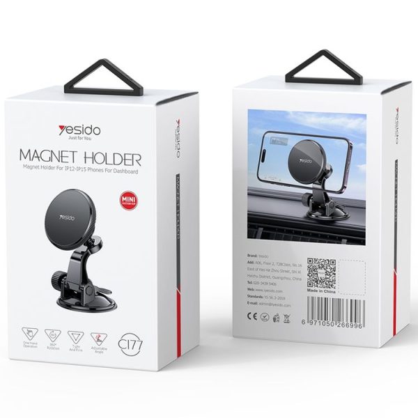 Yesido C177 Mini Suction Cup Type Magsafe Magnetic Car Holder - Image 10