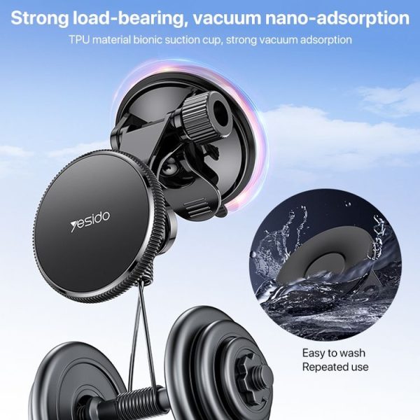 Yesido C177 Mini Suction Cup Type Magsafe Magnetic Car Holder - Image 7
