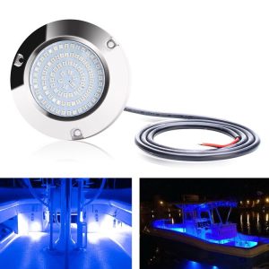 Ship / Yacht 10-30V 90LEDs Waterproof Stainless Steel Underwater Light (Blue Light)