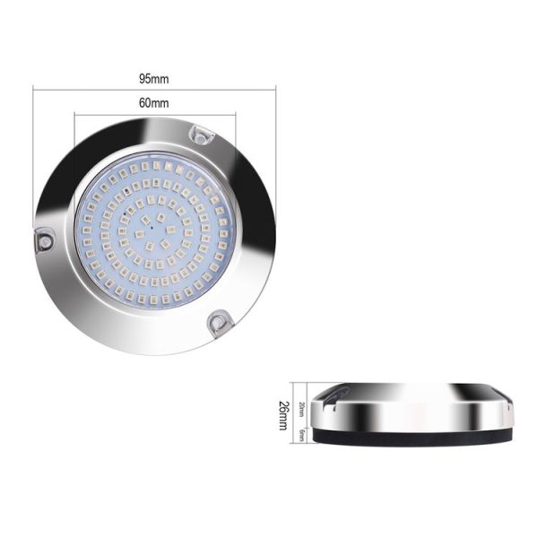 Ship / Yacht 10-30V 90LEDs Waterproof Stainless Steel Underwater Light (Blue Light) - Image 2