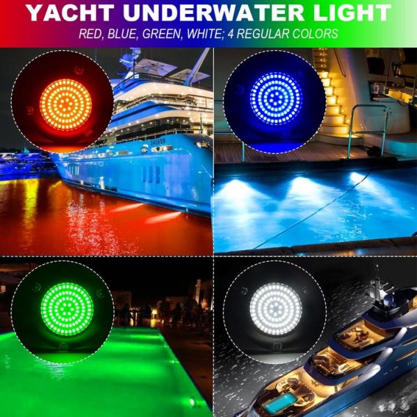 Ship / Yacht 10-30V 90LEDs Waterproof Stainless Steel Underwater Light (Blue Light) - Image 8