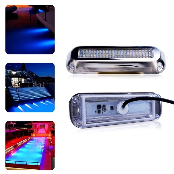 Ship / Yacht 10-30V 120LEDs Waterproof Stainless Steel Underwater Light (Blue Light) - Image 3