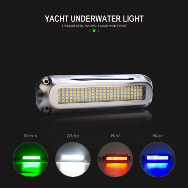 Ship / Yacht 10-30V 120LEDs Waterproof Stainless Steel Underwater Light (Blue Light) - Image 5