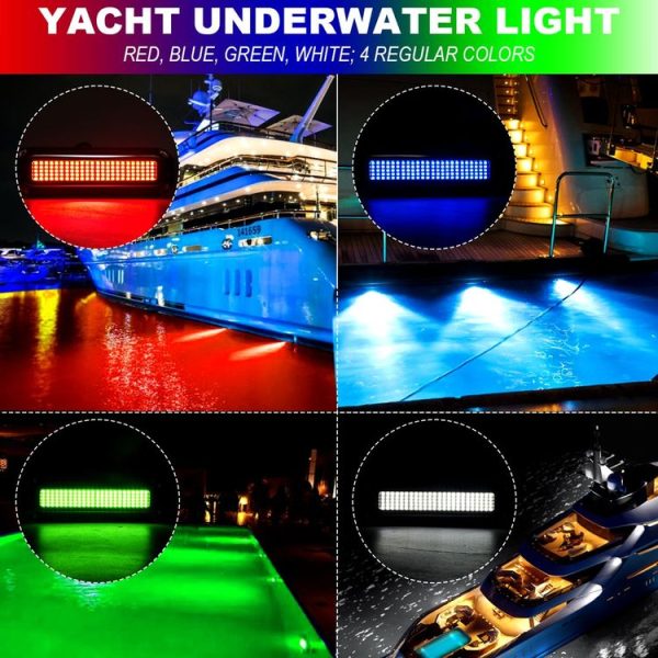 Ship / Yacht 10-30V 120LEDs Waterproof Stainless Steel Underwater Light (Blue Light) - Image 7