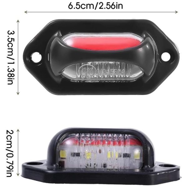 2pcs Car / Truck 12-24V 8LEDs Dual Color Side Marker Indicator Lights Bulb Lamp - Image 2