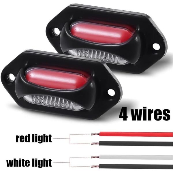 2pcs Car / Truck 12-24V 8LEDs Dual Color Side Marker Indicator Lights Bulb Lamp - Image 3