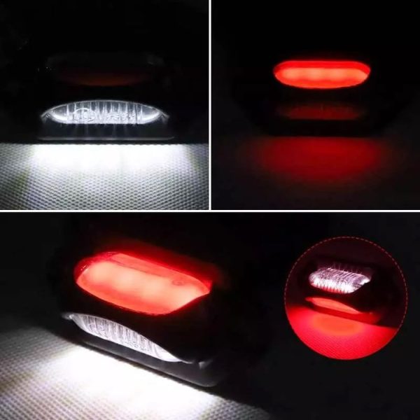 2pcs Car / Truck 12-24V 8LEDs Dual Color Side Marker Indicator Lights Bulb Lamp - Image 6