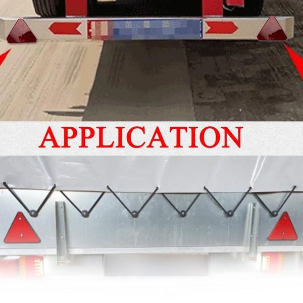 Trucks Trailers RV Triangular Red Reflector - Image 5