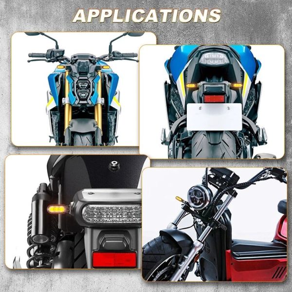 2pcs 12V 3LEDs Motorcycle Mini Water Turn Signal Light (Transparent) - Image 6