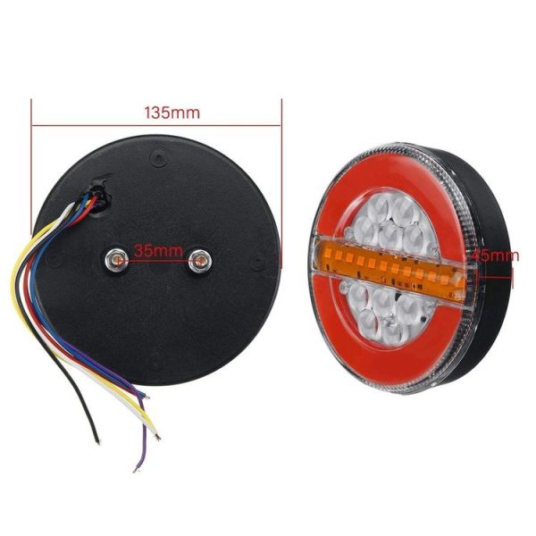 4 inch 24V Truck LED Flowing Water Taillight - Image 2