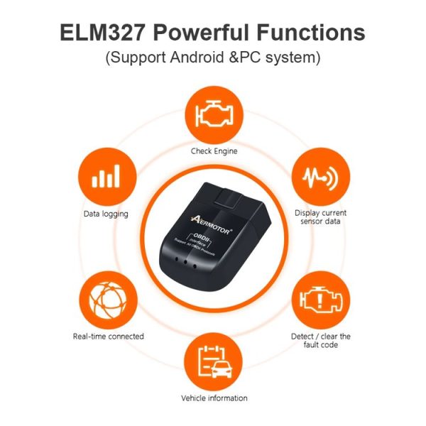 Dual Mode Bluetooth 5.1 ELM327 V1.5 OBD2 Car Fault Diagnostic Tool PIC18F25K80 Chip - Image 6