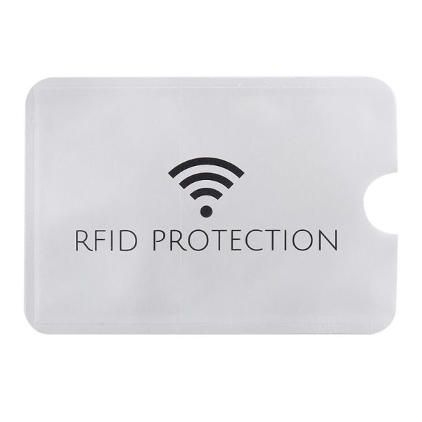 100pcs Aluminum Foil Anti Theft RFID Blocking Sleeve Card Protector, Size: 9.1*6.3cm - Image 2