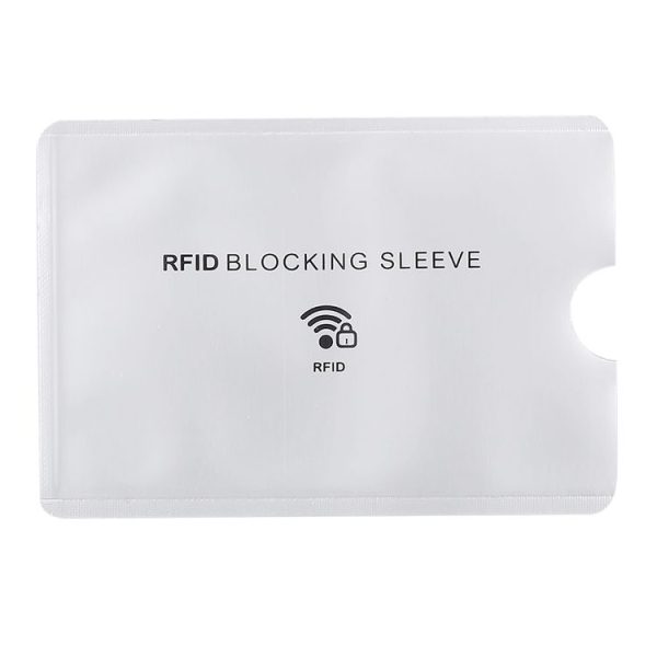 100pcs Aluminum Foil Anti Theft RFID Blocking Sleeve Card Protector, Size: 9.1*6.3cm - Image 2