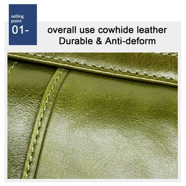 3520 Long Cowhide Leather Folding Anti-magnetic RFID Wallet for Ladies, with Card Slots (Red) - Image 7
