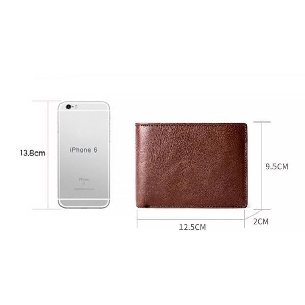 8016 Retro Cowhide Leather Multiple Card Slots Wallet for Men, with Removable Card Holder - Image 5