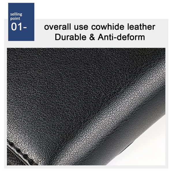 KB152 Butterfly Pattern Zipper Cowhide Leather Organ Shape Multiple Card Slots Anti-magnetic RFID Wallet for Ladies (Colour) - Image 8