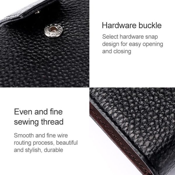 KB189 Vertical Cowhide Leather Organ Shape Multiple Card Slots Anti-magnetic RFID Wallet for Ladies, with Transparent Window (Purple) - Image 6