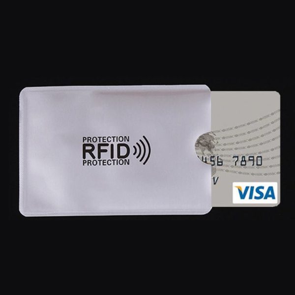 100 PCS Aluminum Foil Card Protective Cover Case RFID Blocking Safety Shield Identity Sleeves Cards Bag, Size: 9.1*6.3cm - Image 2