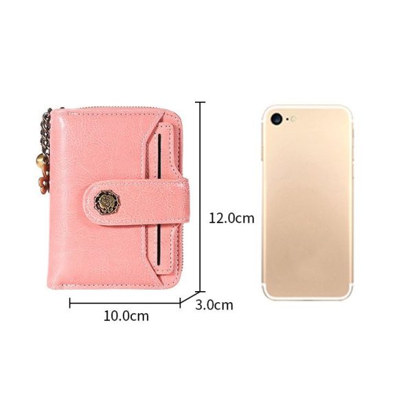 3522 Short Anti-magnetic RFID Wallet Multi-function Wallet for Ladies, with Card Slots (Yellow) - Image 3