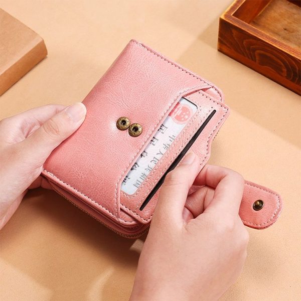 3522 Short Anti-magnetic RFID Wallet Multi-function Wallet for Ladies, with Card Slots (Yellow) - Image 7